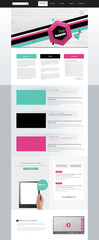 Canvas Print - website template vector eps 10. one page design