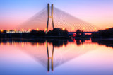 Wrocław most o zachodzie słońca