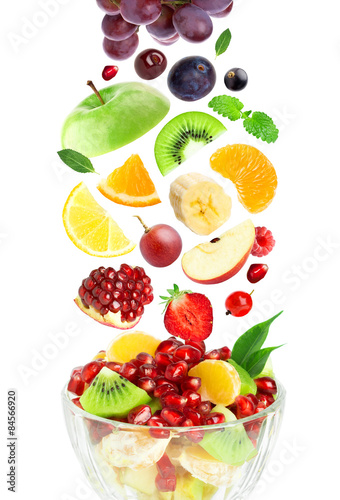 Naklejka - mata magnetyczna na lodówkę Fresh color fruits