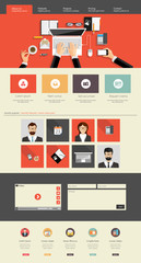 Wall Mural - website interface template- one page