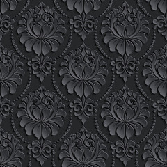  Vector damask seamless pattern background. Elegant luxury