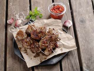 Canvas Print - Grilled meat (kebab)