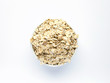 Oatmeal in white piala on a white background