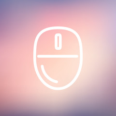 Poster - Computer mouse thin line icon