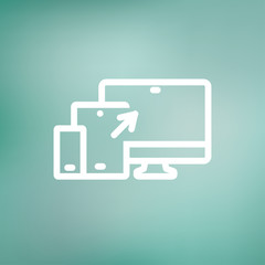 Wall Mural - responsive web design thin line icon
