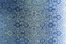 Blue Stained Glass Texture Background