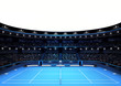 isolated tennis stadium with white empty text space