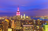 Fototapeta Nowy Jork - View of New York City at twilight.