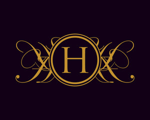 Sticker - Luxurious Royal Elegant Logo H