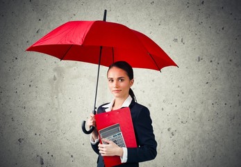 Sticker - Insurance, Umbrella, Women.