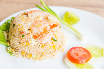 Wall Mural - Fried rice with shrimp