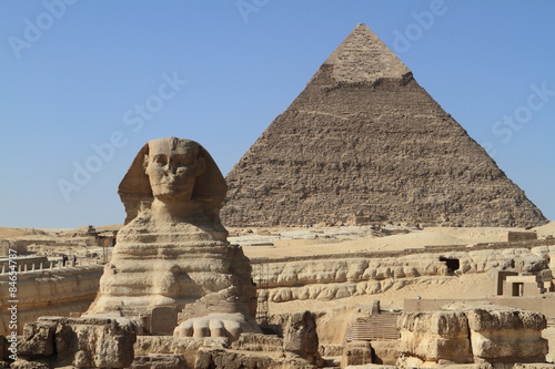 Obraz w ramie Die Pyramiden und Sphinx von Gizeh in Ägypten 