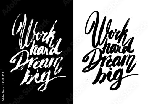 Nowoczesny obraz na płótnie Vector handmade motivation quotes 