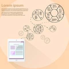 Poster - tablet computer finance pie diagram infographic financial