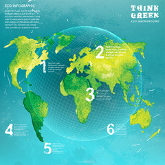  Globe watercolour vector concept