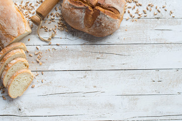 Bread and bakery background