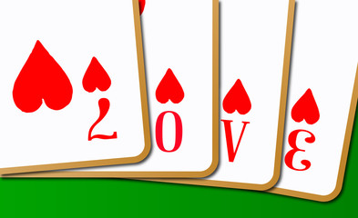 Poster - Love Playing Cards