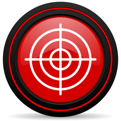 Leinwandbilder - target red glossy web icon