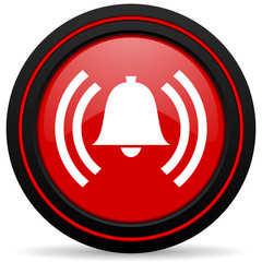 Aufkleber - alarm red glossy web icon