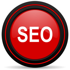 Poster - seo red glossy web icon