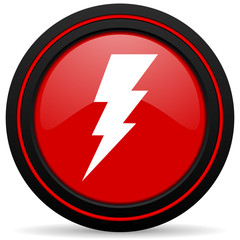 Poster - bolt red glossy web icon