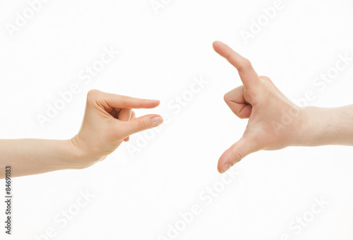 Fotografía Hands showing different sizes - from small to big