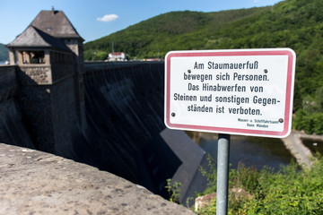 Wall Mural - edersee dam germany