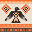 Ethnic ornament with eagle