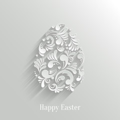 Wall Mural - Abstract Background with Floral Easter Egg