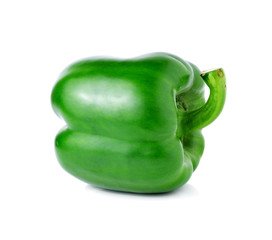 Sticker - Green pepper on white background