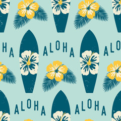 Poster - surf boards seamless pattern