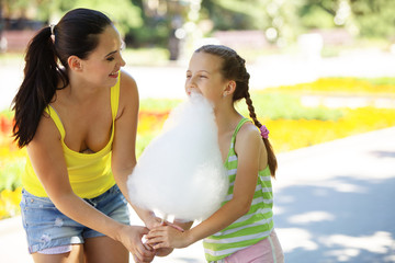 Sticker - Eating cotton candy