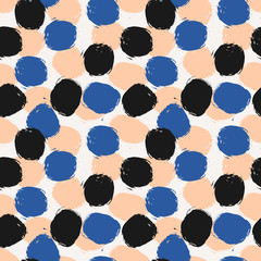 Poster - hand drawn circles seamless pattern