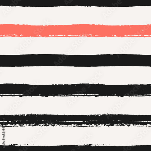 Cotton fabric Hand Drawn Stripes Seamless Pattern