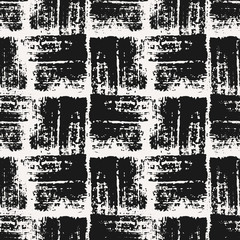 Poster - hand drawn square shapes seamless pattern