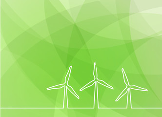 wind turbine green background