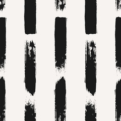 Poster - hand drawn brush strokes seamless pattern