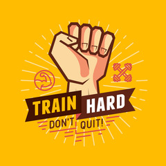 Poster - Vector sport, fitness and crossfit illustration