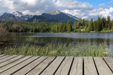Fototapeta Perspektywa 3d - beautiful lake in Slovakia Tatra Mountains -Strbske Lake