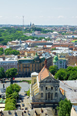 Canvas Print - Lviv Aerial View