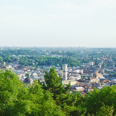 Canvas Print - Lviv Aerial View