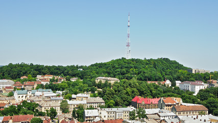 Canvas Print - Lviv Aerial View