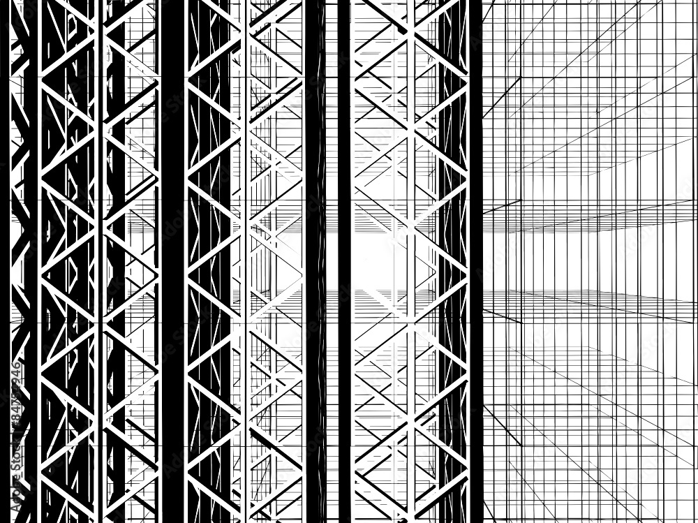 Abstract Construction Structure Vector Stock Vector | Adobe Stock