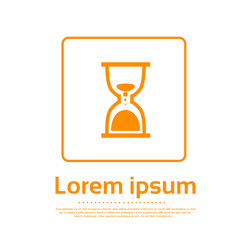 Poster - Sand Clock Icon Thin Line Simple Logo Minimalistic Style Vector