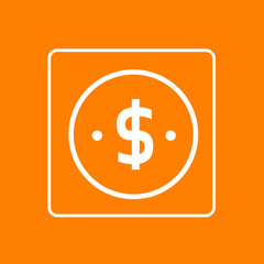 Poster - Dollar Sign Icon Thin Line Simple Logo Minimalistic Style 
