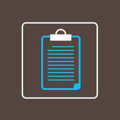 Poster - Clipboard File Document Checklist Icon Thin Line Simple Logo