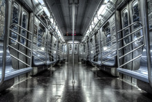 Interior Of Empty Subway Train