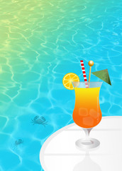 Poster - cocktail on the beach