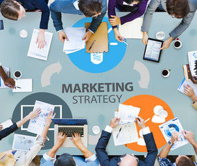 Canvas Print - Marketing Strategy Branding Commercial Advertisement Plan 