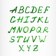 © nafanya241 - Watercolor green calligraphic alphabet